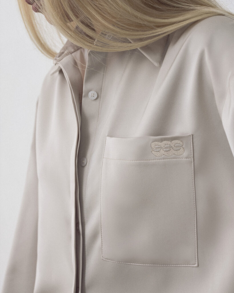 Champagne Tiana Satin Shirt