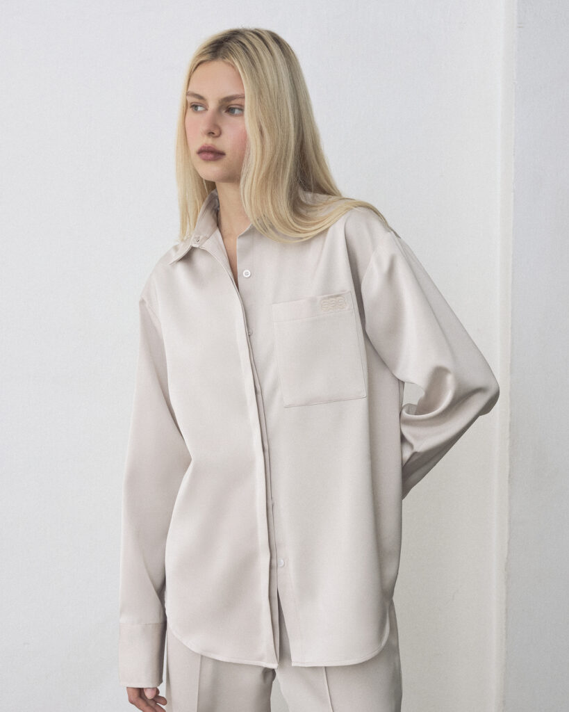 Champagne Tiana Satin Shirt