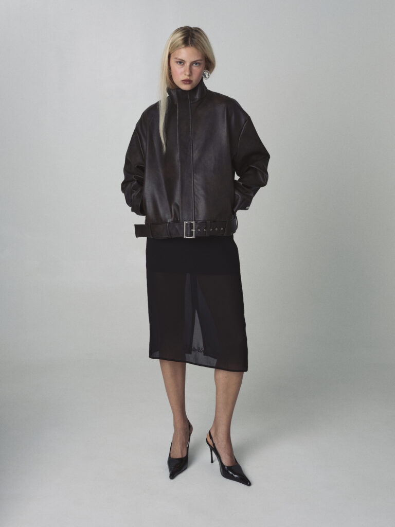 Dark Brown Saige Leather Jacket