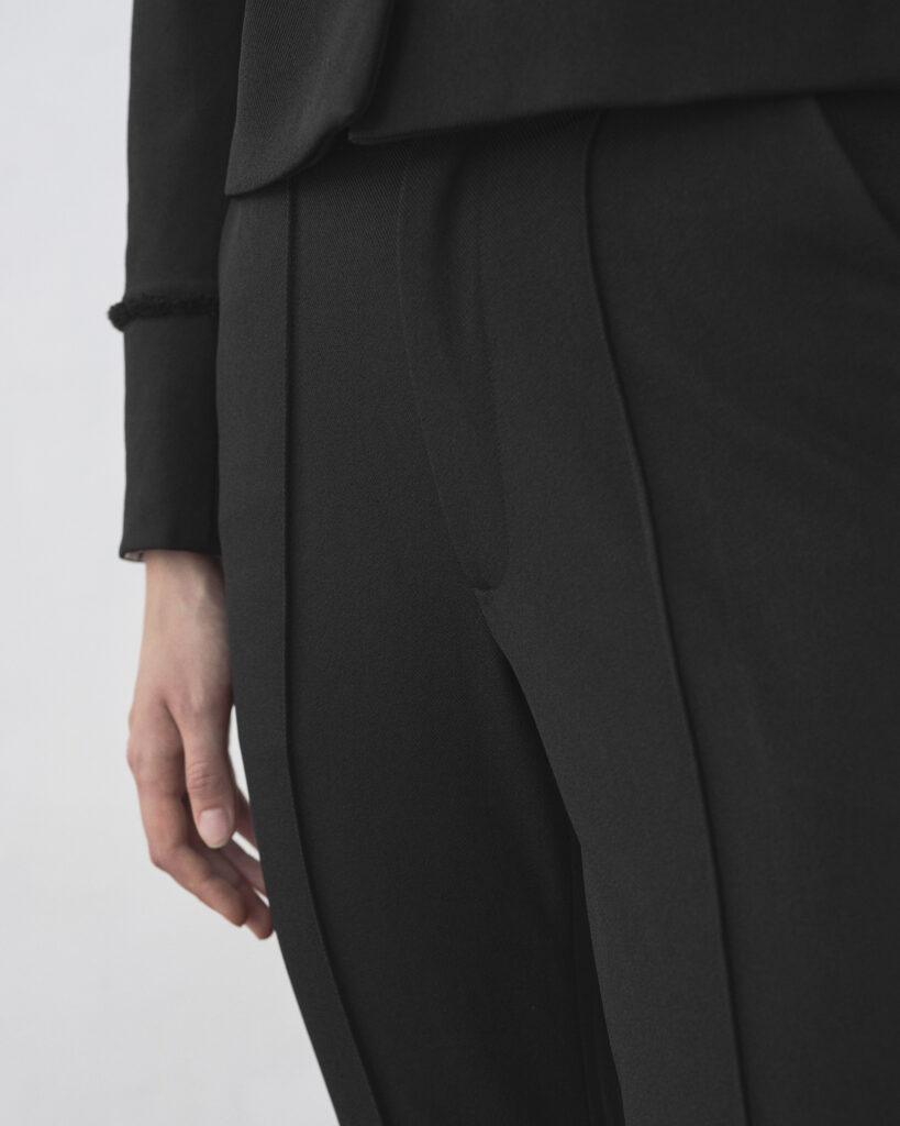 Black Wylie Cropped Trousers