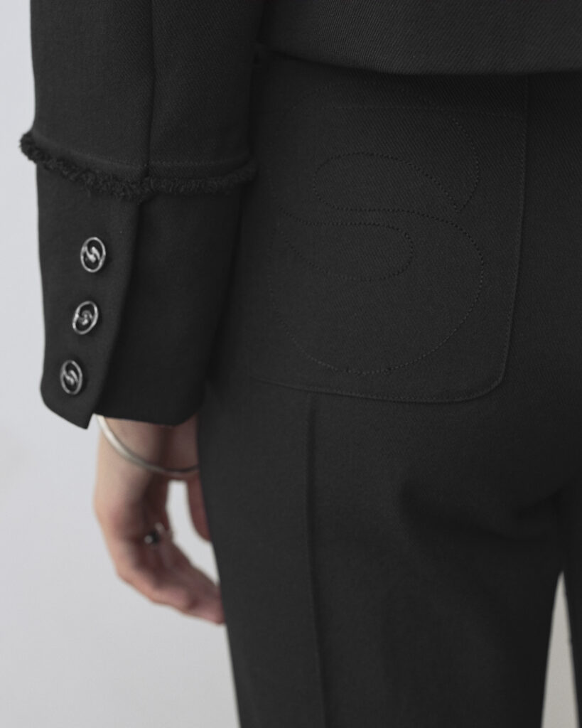 Black Wylie Cropped Trousers