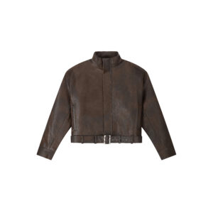 Dark Brown Saige Leather Jacket