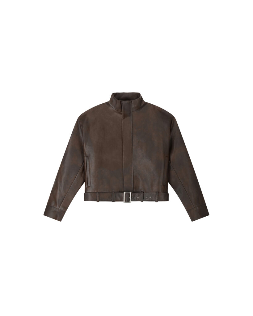 Dark Brown Saige Leather Jacket