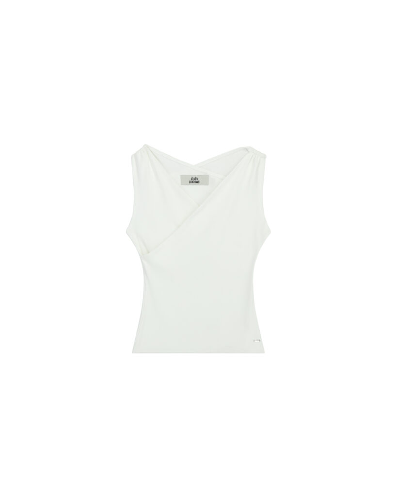 White Yana V Top
