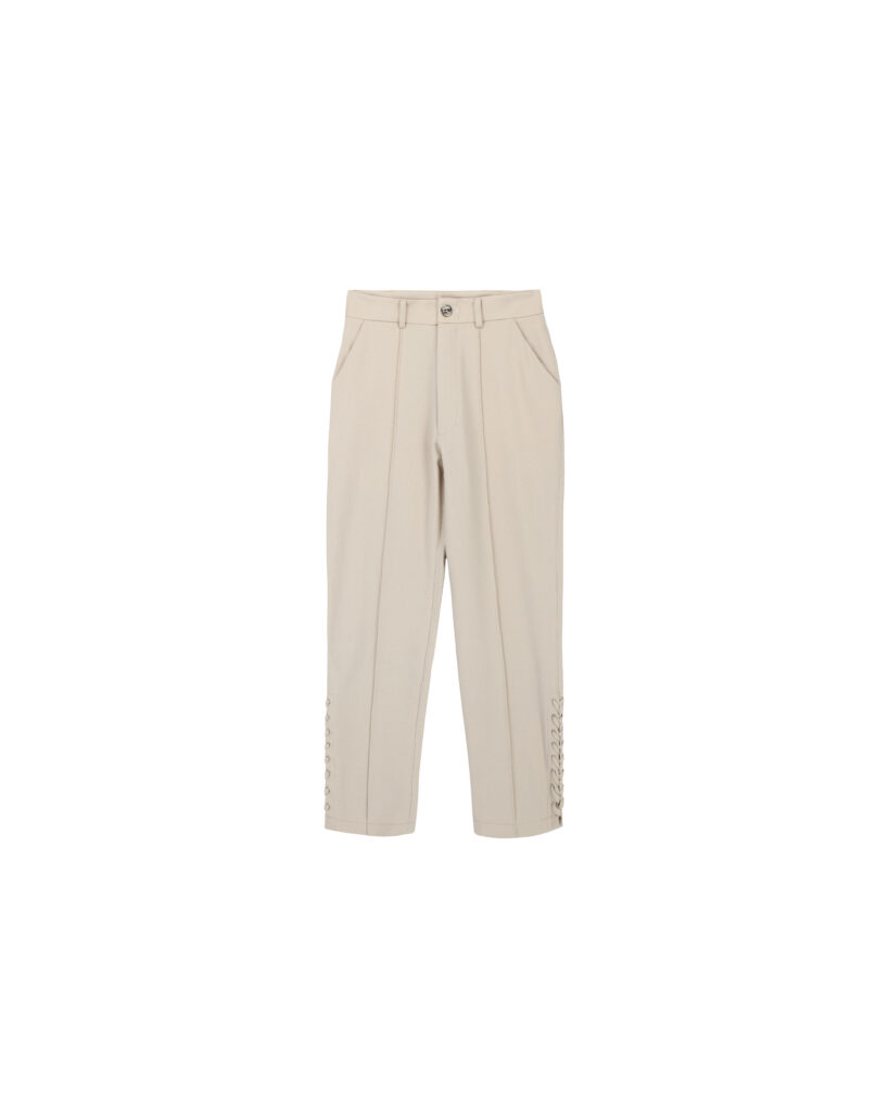 Beige Wylie Cropped Trousers