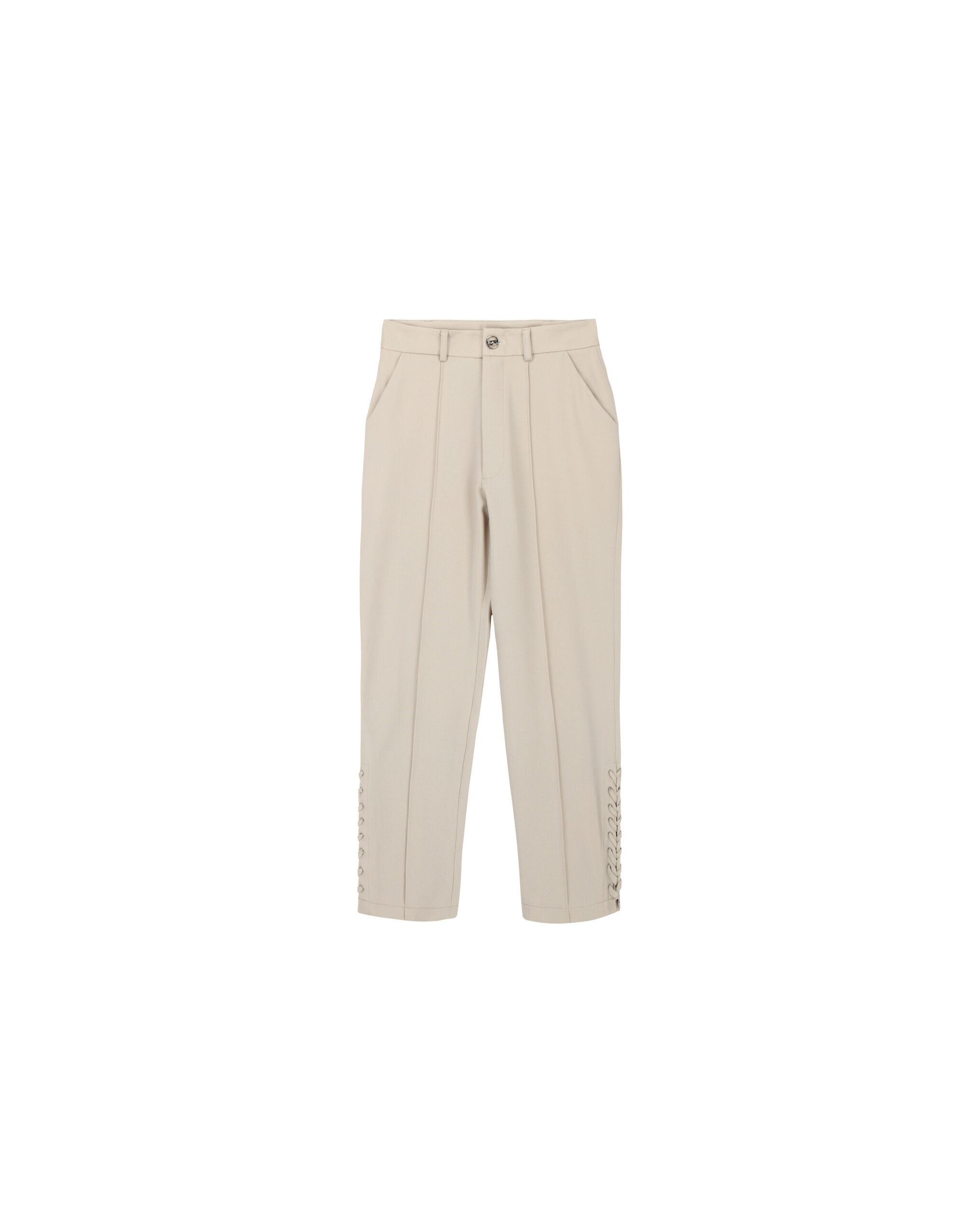 Beige Wylie Cropped Trousers